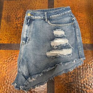 NWT (3X) distressed Jean shorts Shein curve
